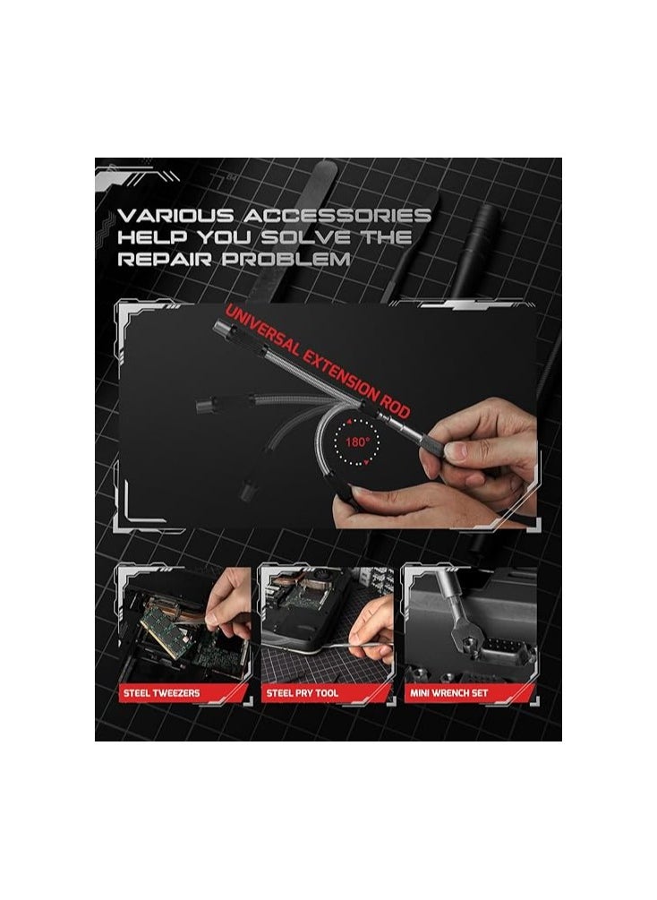 Generic VMAN 128 in 1 Precision Mechanic Tool Set, Screwdriver Set, Mini Screwdriver Set, Torx Screwdriver Set, 122 in 1 Magnetic Precision Kit, Suitable Repair for iPhone, Laptop, Camera, PC  - Image 5