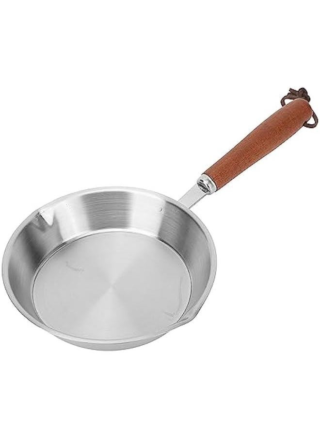 Beauenty - Egg Pan, Mini Nonstick Egg and Omelet Pan, Stainless Steel Small Frying Pan Skillet, Multipurpose Pan with Wooden Handle, Cookware Designed for Eggs Pancakes, Dishwasher Safe - Image 1