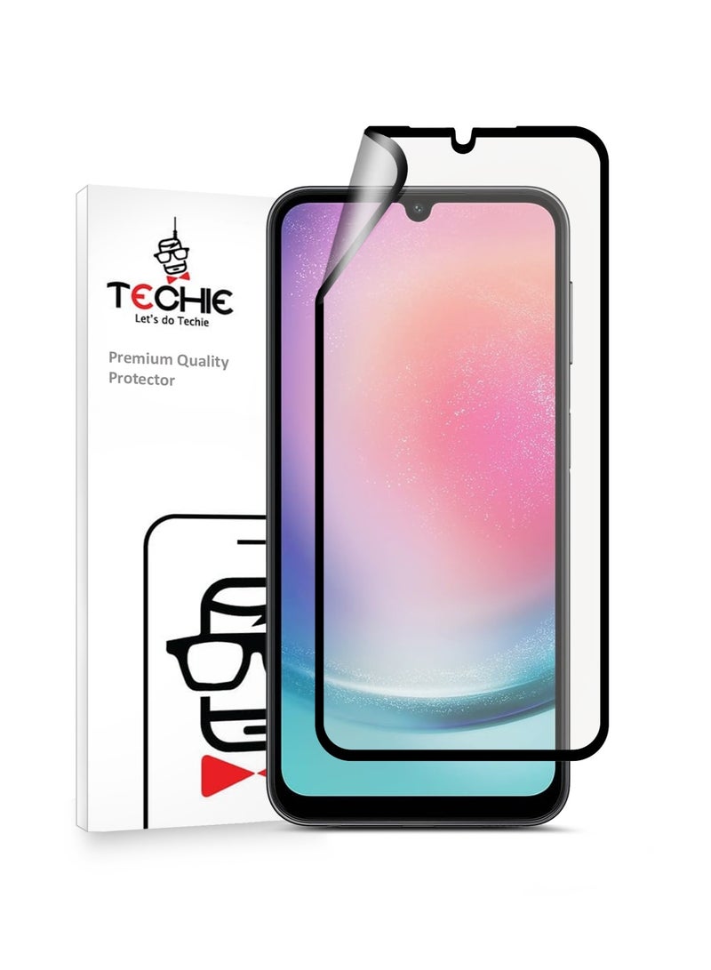 Techie واقي شاشة سيراميكي غير لامع من Techie لهاتف Samsung Galaxy A24 - ملمس ناعم ومضاد لبصمات الأصابع وخالٍ من الفقاعات - Image 1