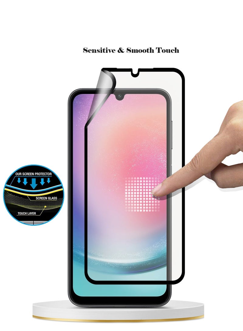 Techie واقي شاشة سيراميكي غير لامع من Techie لهاتف Samsung Galaxy A24 - ملمس ناعم ومضاد لبصمات الأصابع وخالٍ من الفقاعات - Image 3