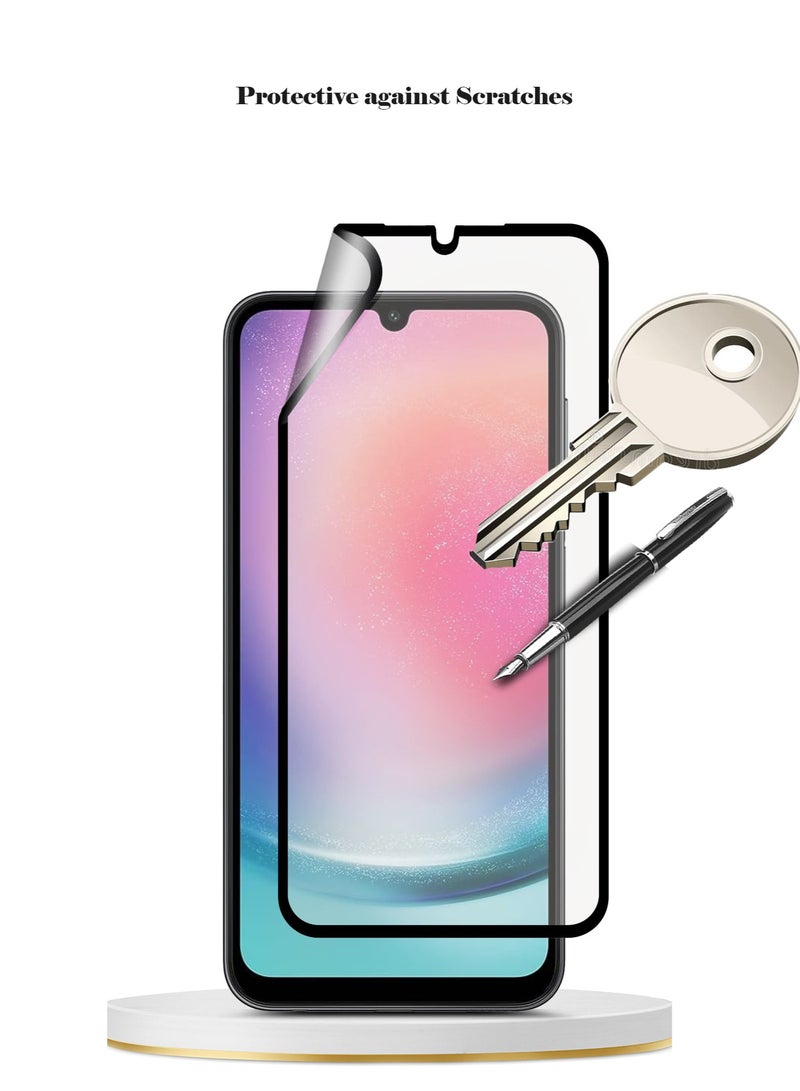 Techie واقي شاشة سيراميكي غير لامع من Techie لهاتف Samsung Galaxy A24 - ملمس ناعم ومضاد لبصمات الأصابع وخالٍ من الفقاعات - Image 5