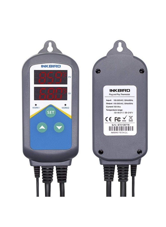INKBIRD Digital Outlet Heat Temperature Controller With Day Night Control For Brewing Aquarium Breeding Reptiles Hatching Heat Mat  - Image 2