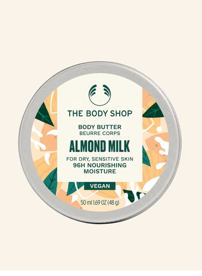 THE BODY SHOP مجموعة هدايا حليب اللوز - كريم استحمام (60 مل) وزبدة الجسم (50 مل) - infusion حليب اللوز للبشرة الجافة والحساسة، نباتي، ترطيب عميق ولمسة ناعمة على البشرة - Image 2