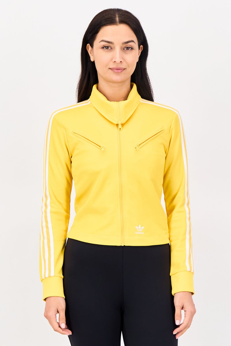 adidas Originals Women Sportswear Fit Long Sleeve Outdoor Jacket, Yellow - Image 1