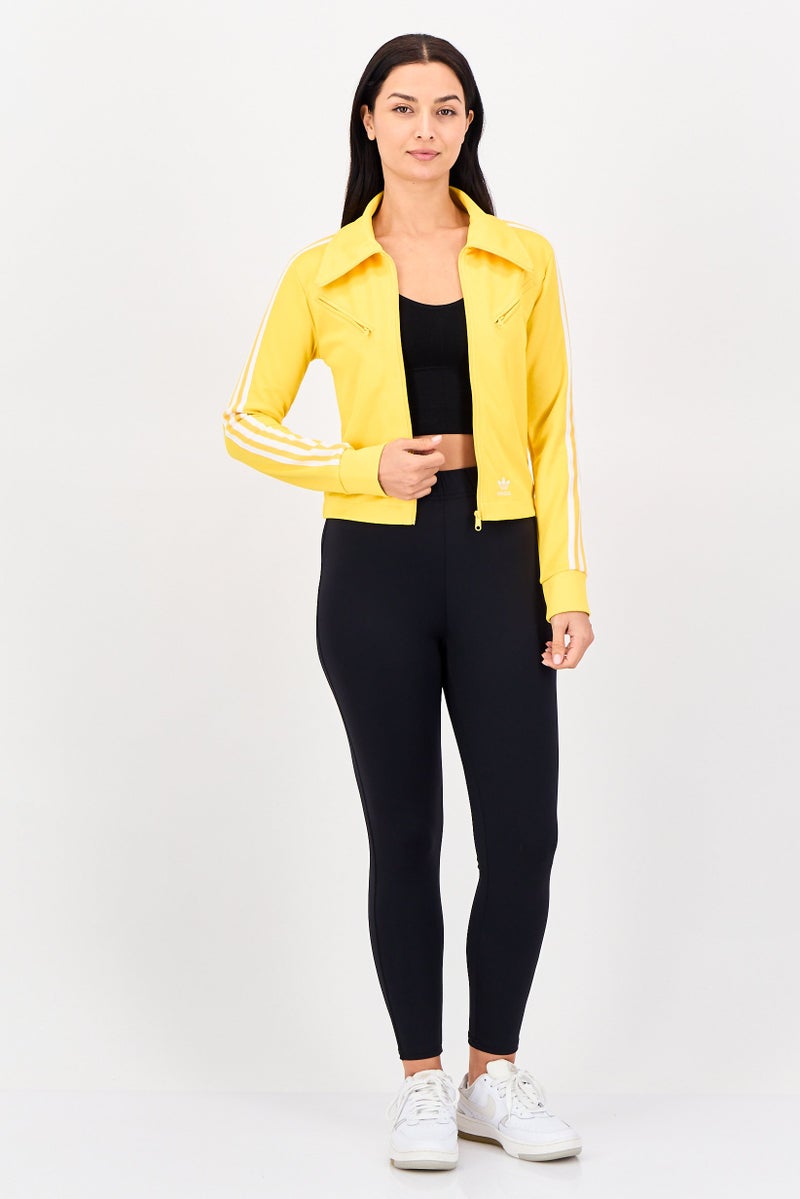 adidas Originals Women Sportswear Fit Long Sleeve Outdoor Jacket, Yellow - Image 4