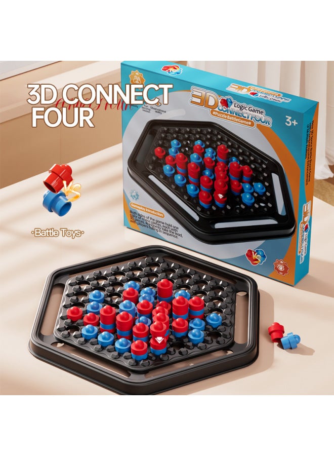 Cross-Border Three-Dimensional Four-Piece Chess Mountain Educational Toy Board Game Logical Thinking Development Concentration Parent-Child Interaction Children Male