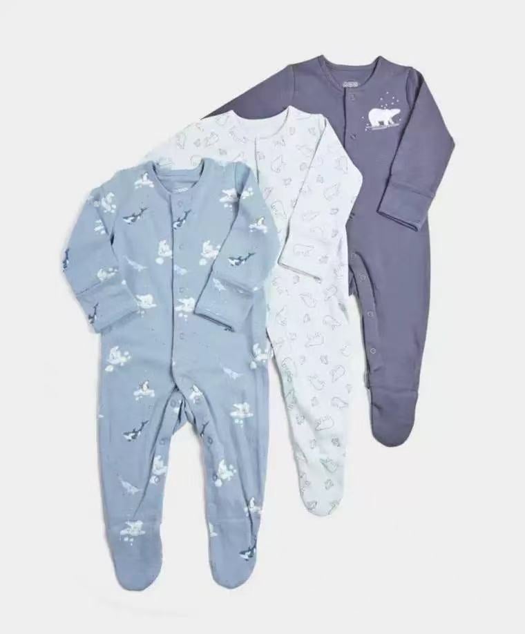 WOWTHIN Foreign Trade Children's Clothing, Spring and Autumn Style Baby Jumpsuit, Long-Sleeved Footed Romper, Pajamas, Newborn Baby Gift Box, Exclusively for Cross-Border Sales - Image 1