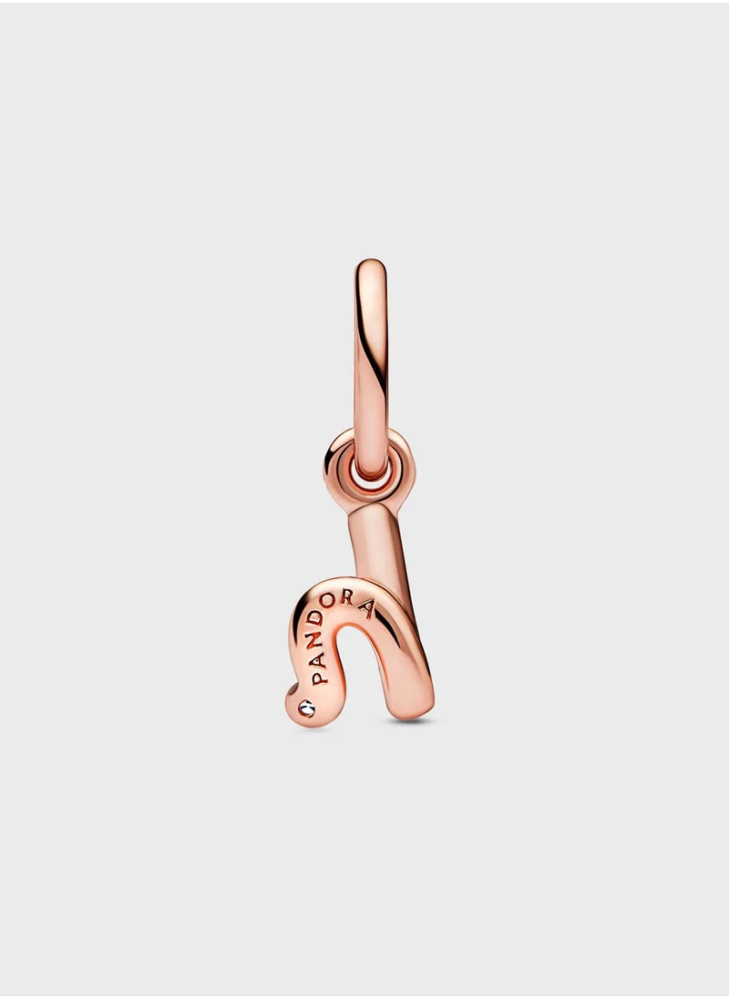 PANDORA Letter H Script Alphabet Dangle Charm