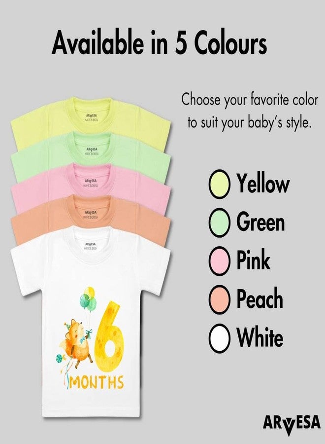 ARVESA 6 Month TS-283 Baby Tshirt for Kids Boys & Girls Half Sleeves Round Neck Clothes Tshirt for Kids Boys 1 Months to 6 Years Dress Green - Image 4