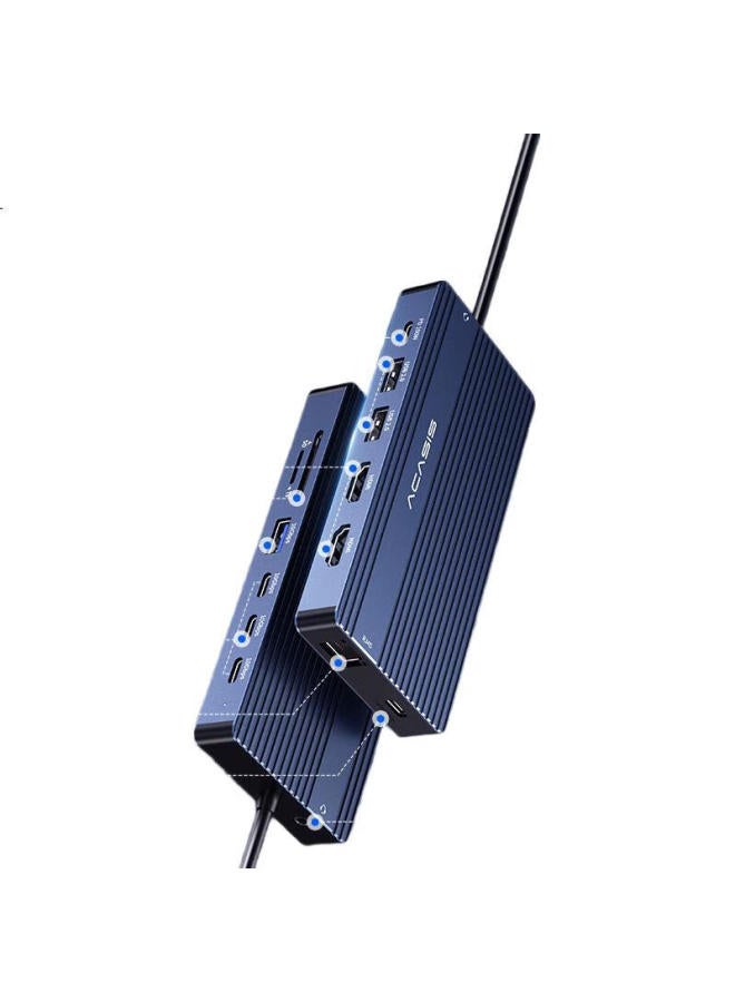 Acasis Type-C 3.2 Expansion Dock Usb-C To Dual Hdmi Thunderbolt 4 Expansion Dock Four-Screen Different Display 10G Transfer 4K 60Hz Multi-Screen Expansion Full-Function C Video Port Ds-0203 - Image 3