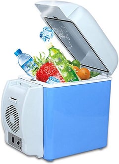 Camping Fridge Portable Mini Car Fridge Hot and Cold 7.5 Liter with Adjustable Shoulder Strap Electric Cool Box Run Quietly for Camping Road Trip travel party and Picnic