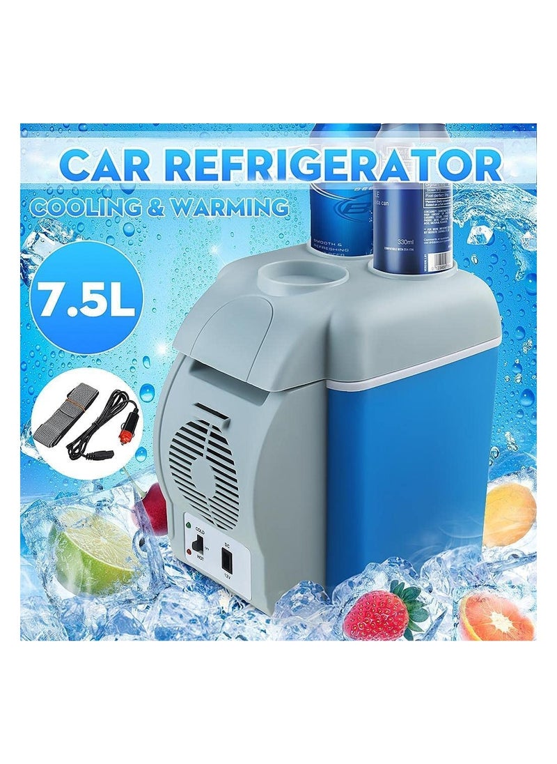 Generic - Camping Fridge Portable Mini Car Fridge Hot and Cold 7.5 Liter with Adjustable Shoulder Strap Electric Cool Box Run Quietly for Camping Road Trip travel party and Picnic - Image 1