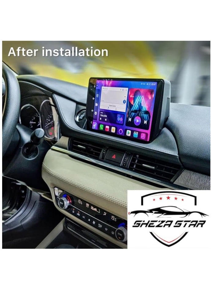 شيزا ستار ستيريو سيارة أندرويد لسيارة مازدا 6 (2019-2022)، ذاكرة وصول عشوائي (RAM) سعة 4 جيجابايت وذاكرة تخزين داخلية سعة 32 جيجابايت، يدعم كار بلاي، واي فاي M-Link، راديو، نظام تحديد المواقع العالمي (GPS)، شاشة لمس IPS 9 بوصة مع كاميرا AHD. - Image 2