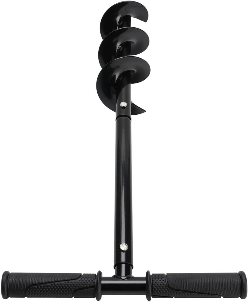 Hand Operated Auger Drill Bit, T Shaped Cold Rolled Steel, Manual Garden Hole Digger - Ergonomic Rubber Handle, Fast Installation, Ideal for Planting and Outdoor Use - Image 3