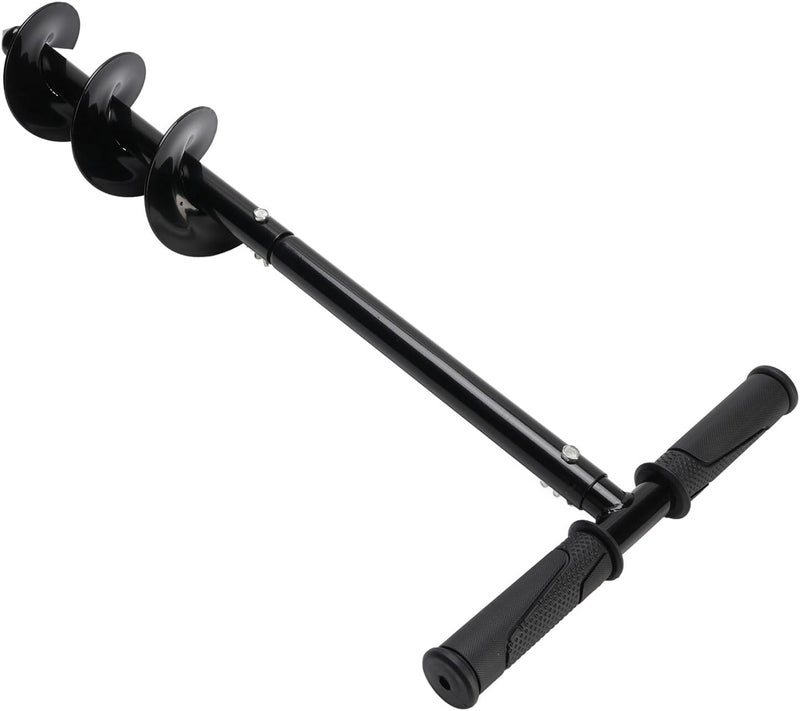 Hand Operated Auger Drill Bit, T Shaped Cold Rolled Steel, Manual Garden Hole Digger - Ergonomic Rubber Handle, Fast Installation, Ideal for Planting and Outdoor Use - Image 5