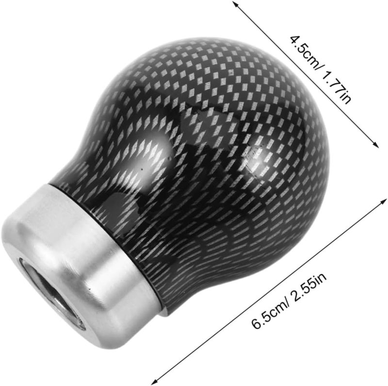 PRETYZOOM Carbon Fiber Gear Shift Knob Spherical Handle for Comfortable Grip Lightweight Design for Changes Durable Car Modification Part - Image 2