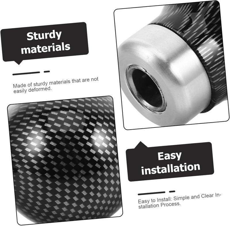 PRETYZOOM Carbon Fiber Gear Shift Knob Spherical Handle for Comfortable Grip Lightweight Design for Changes Durable Car Modification Part - Image 3
