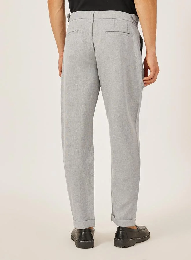 Take Two Take Two Solid Pleated Relaxed Fit Pants