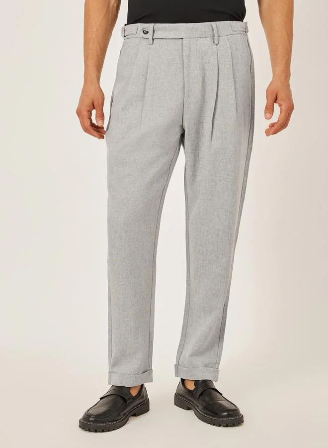 Take Two Take Two Solid Pleated Relaxed Fit Pants