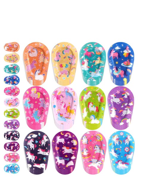 Adhesive Eye Patches 60 Pcs Kids Girls Patches Toddler Bulk Patch Fabric Breathable Fun Cute Designs Cotton Bandages For Light Blocking 12 Styles