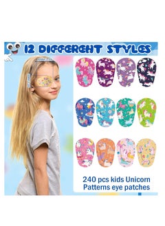 Y&D Adhesive Eye Patches 60 Pcs Kids Girls Patches Toddler Bulk Patch Fabric Breathable Fun Cute Designs Cotton Bandages For Light Blocking 12 Styles  - Image 2