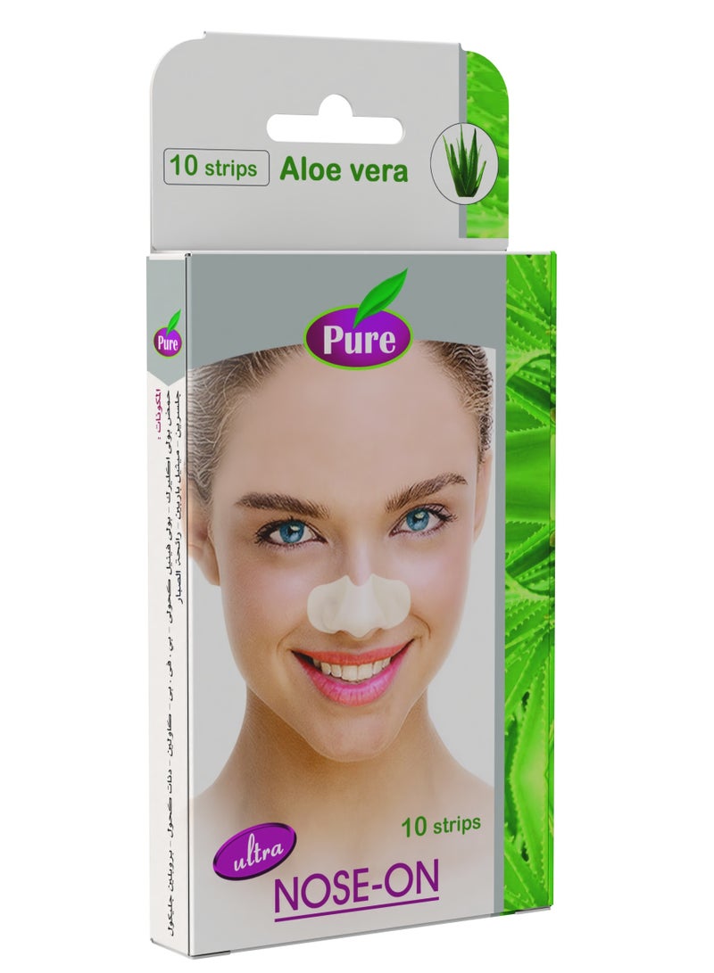 PURE Pure Aloe Vera Nose Pore Cleansing Strips - 10 STRIPS - Image 4