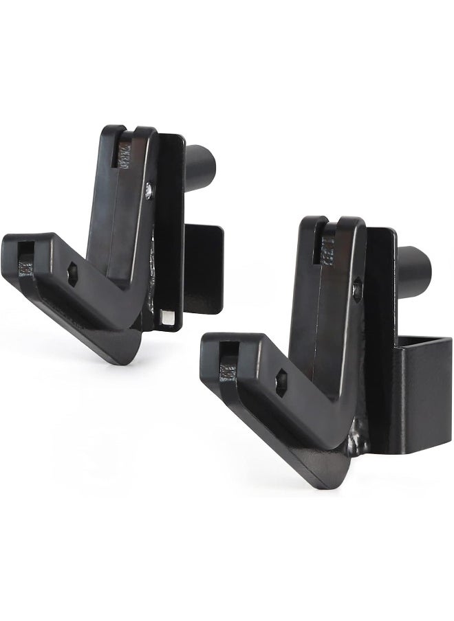 RitFit J Hooks Power Rack 2x2 Attachments, J Cups for Squat Rack, Barbell Bar Holder of Power Cage Accessories, 2/Set with Rubber Liners Easy Rack/Unrack Bar Design