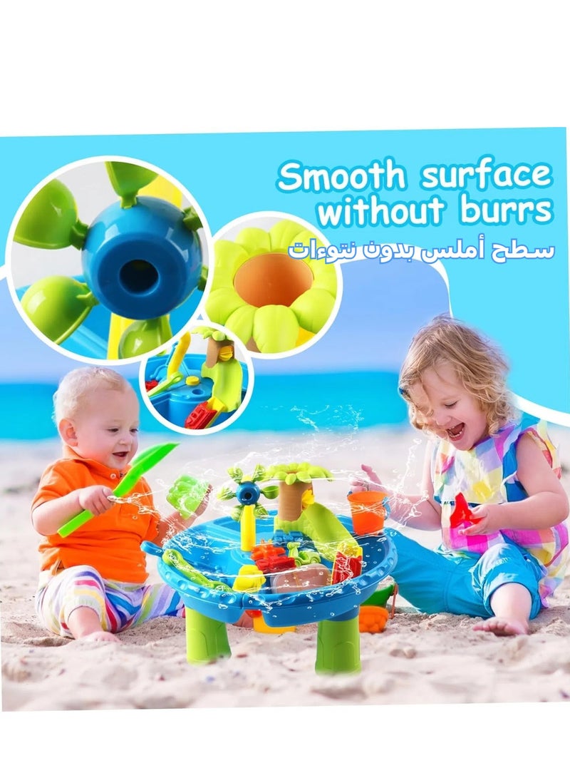 GOGA 3 in 1  Sand and Water Table for Kids , 22PCS Toddler Water Table with Detachable Table Corners, Summer Outdoor Pool Beach Toys for Boys Girls, Activity Center - Image 5