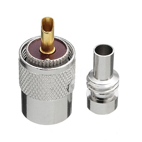 ESUMIC PL259 Solder Connector Plug with Reducer for RG8X Coaxial Coax Cable 10Pack - Image 2