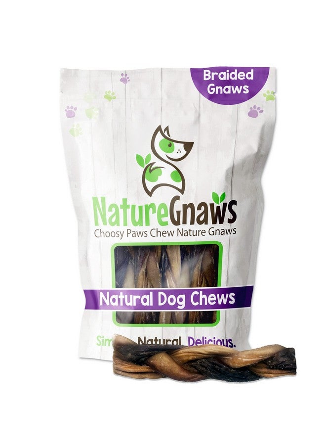 Nature Braided Gnaws For Dogs 56" (10 Count)  Long Lasting For Small And Medium Dogs  Natural Beef Bully Stick Combo Braids  Rawhide Free - Image 1