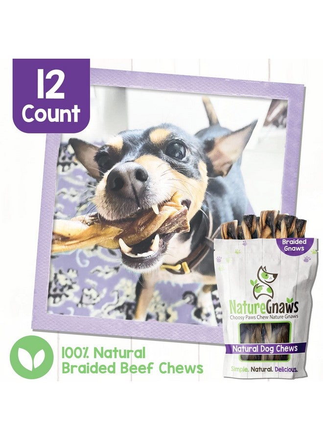 Nature Braided Gnaws For Dogs 56" (10 Count)  Long Lasting For Small And Medium Dogs  Natural Beef Bully Stick Combo Braids  Rawhide Free - Image 2