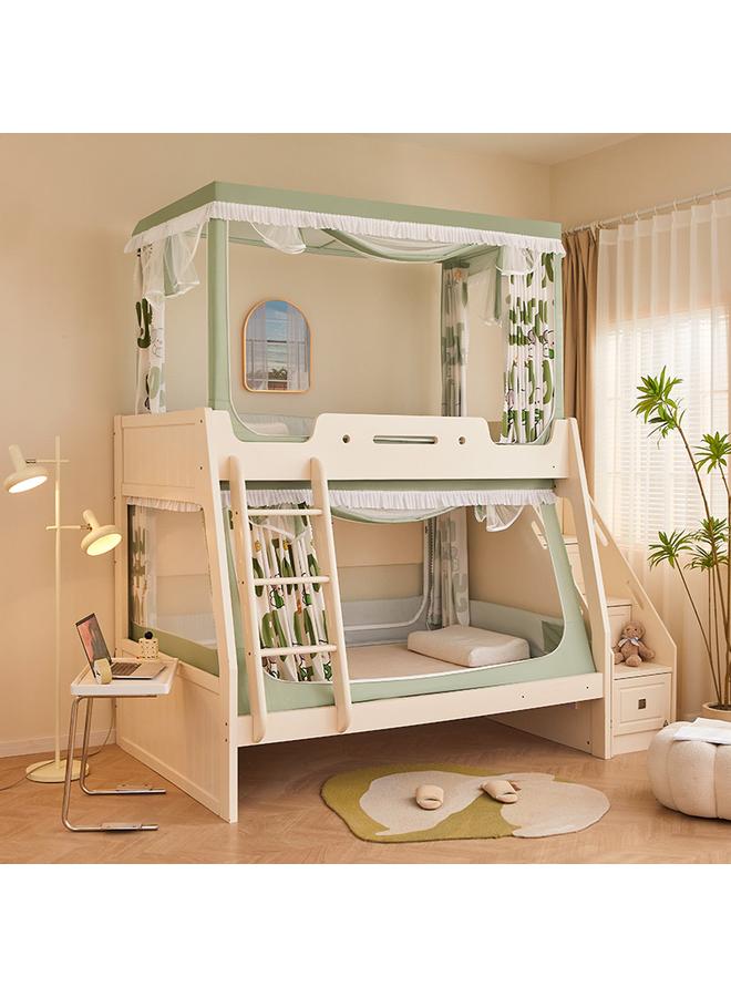 73Hours Shading Curtain Upper And Lower Bunk Bed Mosquito Net Student Dormitory Single Encrypted Mosquito Net Three-door Paint Zipper Square Net - Image 4