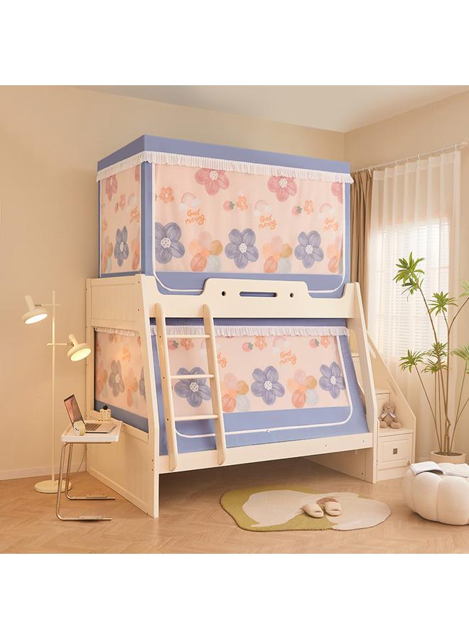 73Hours Shading Curtain Upper And Lower Bunk Bed Mosquito Net Student Dormitory Single Encrypted Mosquito Net Three-door Paint Zipper Square Net - Image 1