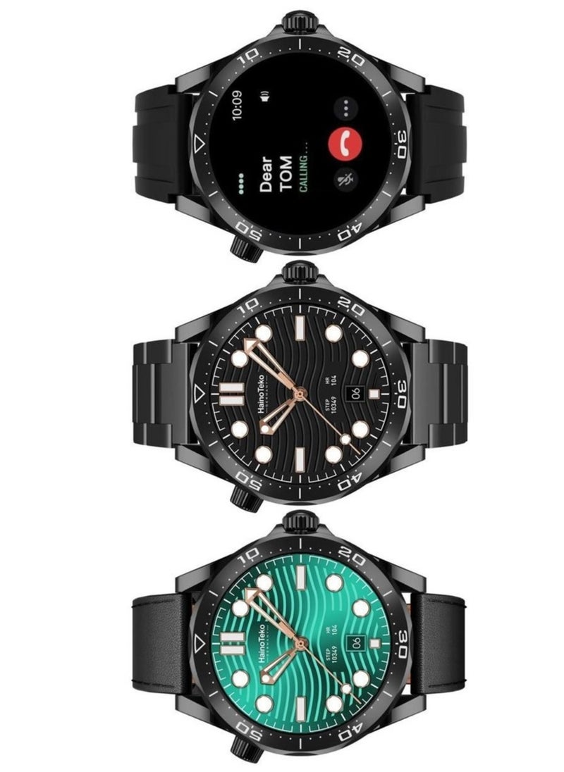 Haino Teko - Smart Watch RW-48 with AMOLED Display and 3 Straps for Boys and Men's - Image 1