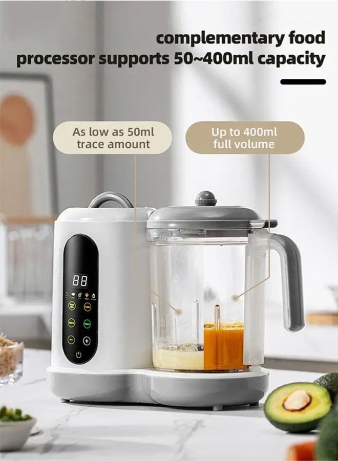 APEX 4 in 1 Baby Food Processor, Baby Food Maker with Smart Control, Multifunctional Steaming Blender with Steam Pot, Baby Food Dispenser, Auto Cooking and Grinding, Warming Milks, BPA Free, White - Image 5