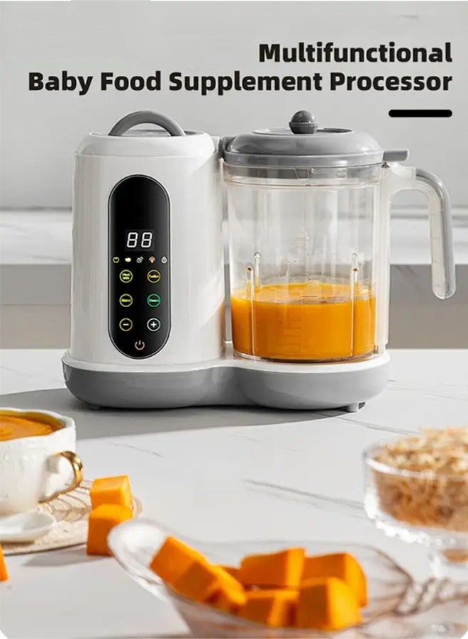 APEX 4 in 1 Baby Food Processor, Baby Food Maker with Smart Control, Multifunctional Steaming Blender with Steam Pot, Baby Food Dispenser, Auto Cooking and Grinding, Warming Milks, BPA Free, White - Image 4