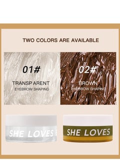 She Loves Clear Color/Brown Eyebrow Waterproof Quick Dry Natural Wild Eyebrow Styling Wax  - Image 4