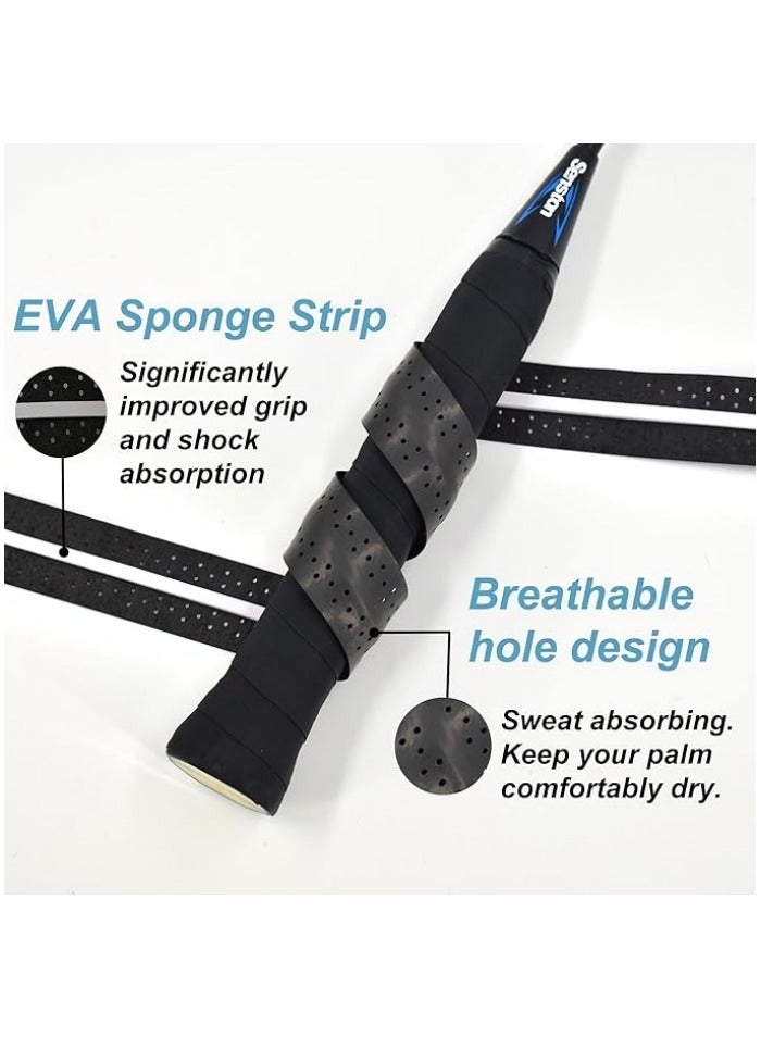 إمساك جديد لمضارب التنس - مضاد للانزلاق - مثالي للتنس، الريشة الطائرة، والبيكليبول، يمتص العرق بفعالية. - Image 2