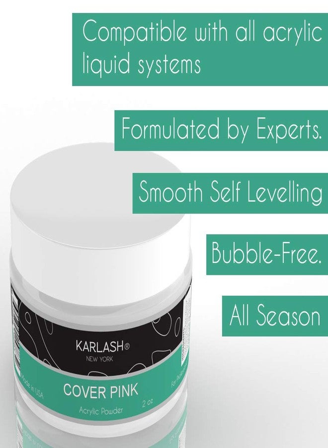 Karlash Professional Acrylic Powder 2 oz (Cover Pink 2 oz) - Image 3