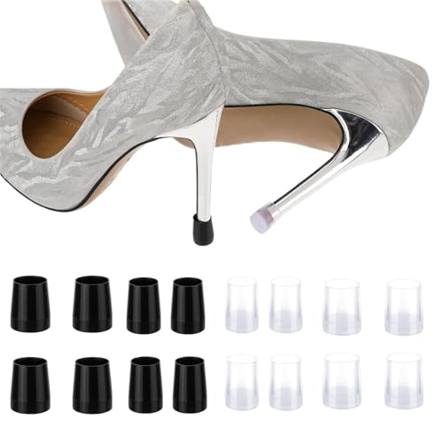 Zytiqt 6 Pairs Heel Protector for Women | S/M/L Sizes (Black & transparent) | Shoe Bite Protector & Heel Support for Pencil Heels | Anti-Slip Heel Cushion Pads for Grass/Weddings - Image 1