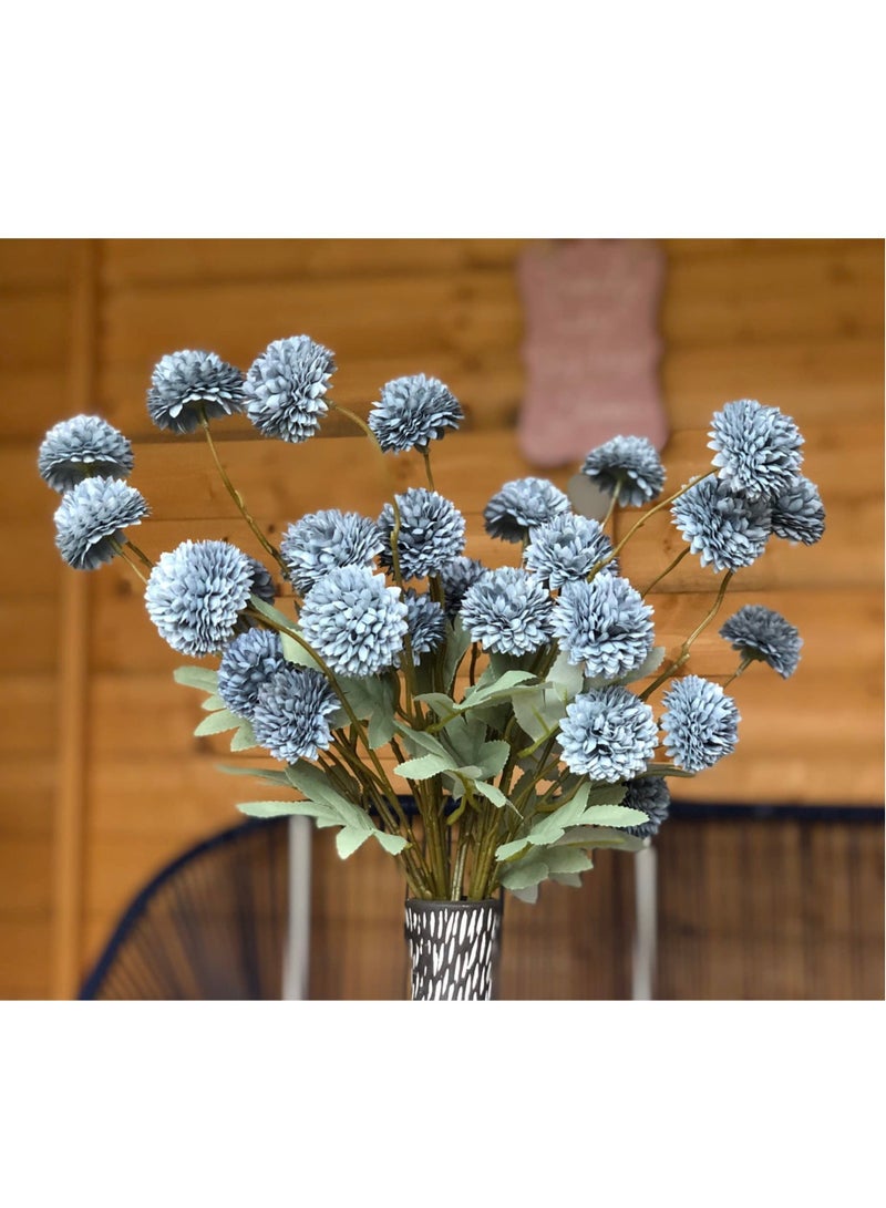 كابتن تيك 6 Artificial Chrysanthemum Stems Flowers, Faux Tulips Floral Foam 52cm Large Flower Bouquet Bunches Arrangements for Home Decor