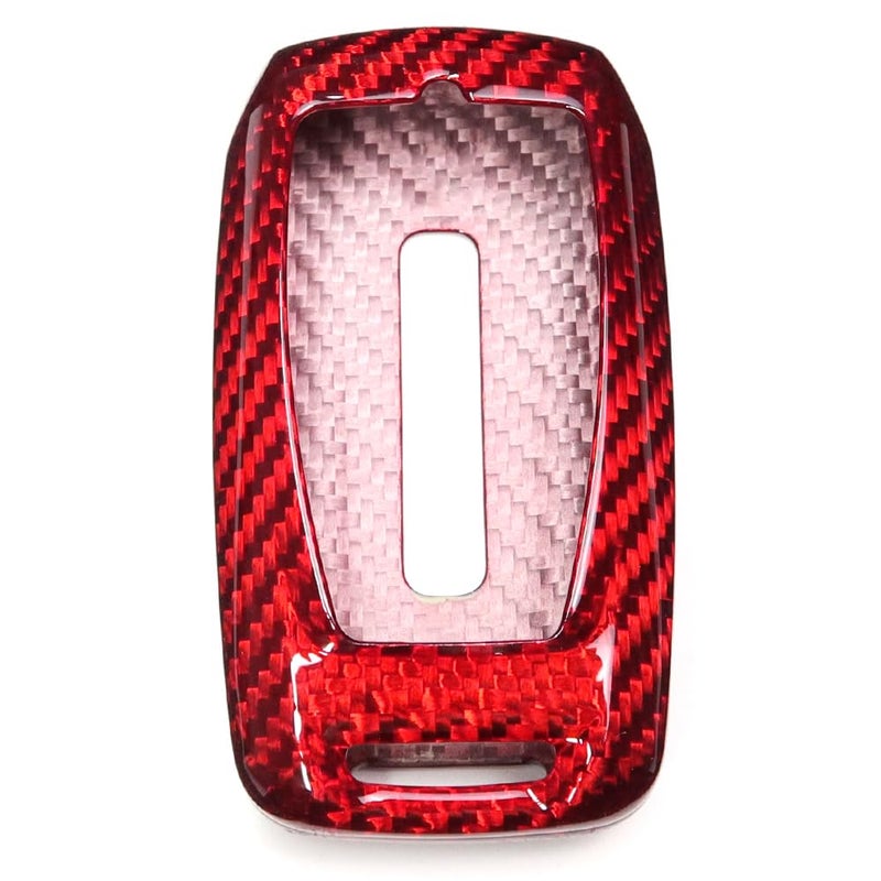 Glass Carbon Fiber Key FOB Cover for Dodge RAM TRX 1500 2500 3500 Limited Rebel Bighorn Laramie Tradesman Key Case Key ShellRed