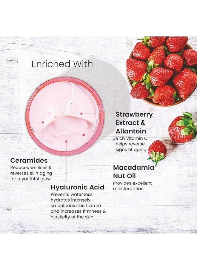 BRYAN & CANDY Body Butter Ph 5.5 For 72Hrs Moisturization. Enriched With Ceramides And Hyaluronic Acid, |Non-Sticky Moisturizer For Women & Men (Strawberry, 100Gm)  - Image 4