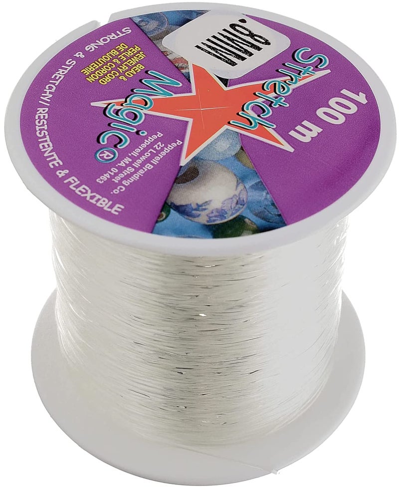 Stretch Magic 08mm Clear Elastic Bead  Jewelry Cord  100 Meters