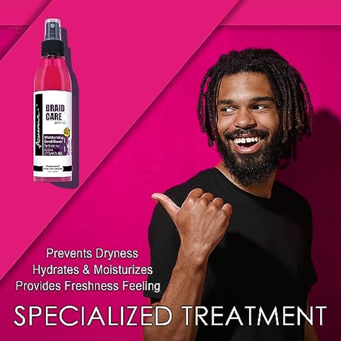 Awesome Braid Leave in Conditioner Spray, pH 4.0~4.5, Moisturizes & Improves Elasticity, Braid Itch Relief Spray, Prevents Heat & Hair Damage, Hydrates, Vitamin B5, 7 Fl Oz - Image 4