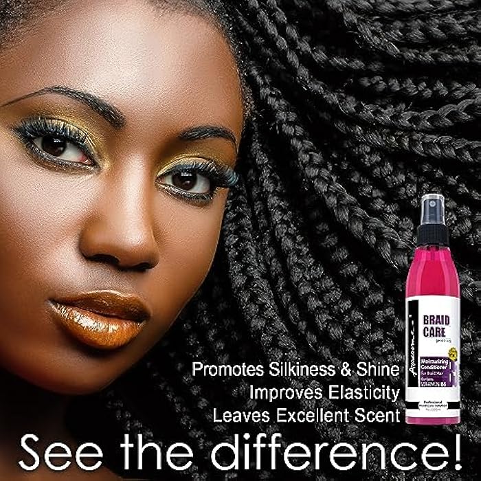 Awesome Braid Leave in Conditioner Spray, pH 4.0~4.5, Moisturizes & Improves Elasticity, Braid Itch Relief Spray, Prevents Heat & Hair Damage, Hydrates, Vitamin B5, 7 Fl Oz - Image 2