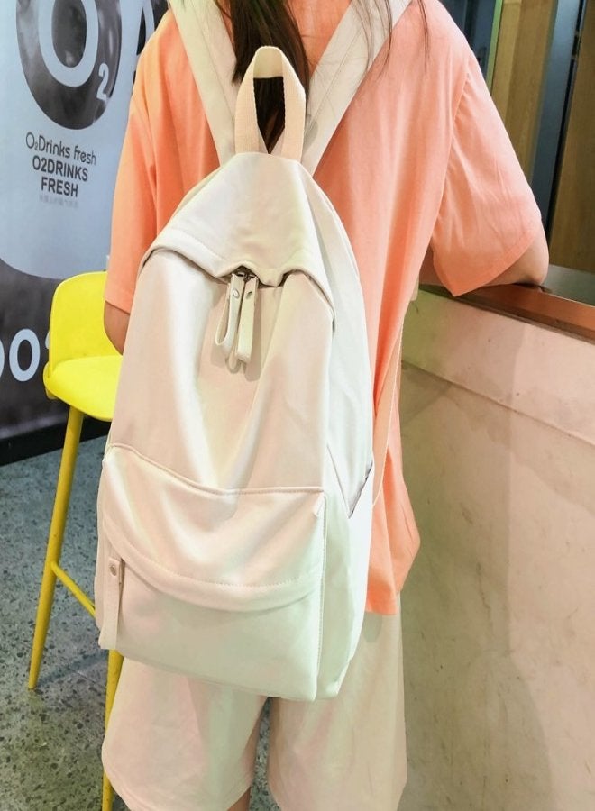 Unprinted schoolbag junior high school female Korean version Harajuku ulzzang college student backpack high school high-capacity ins wind backpack blue - Image 5