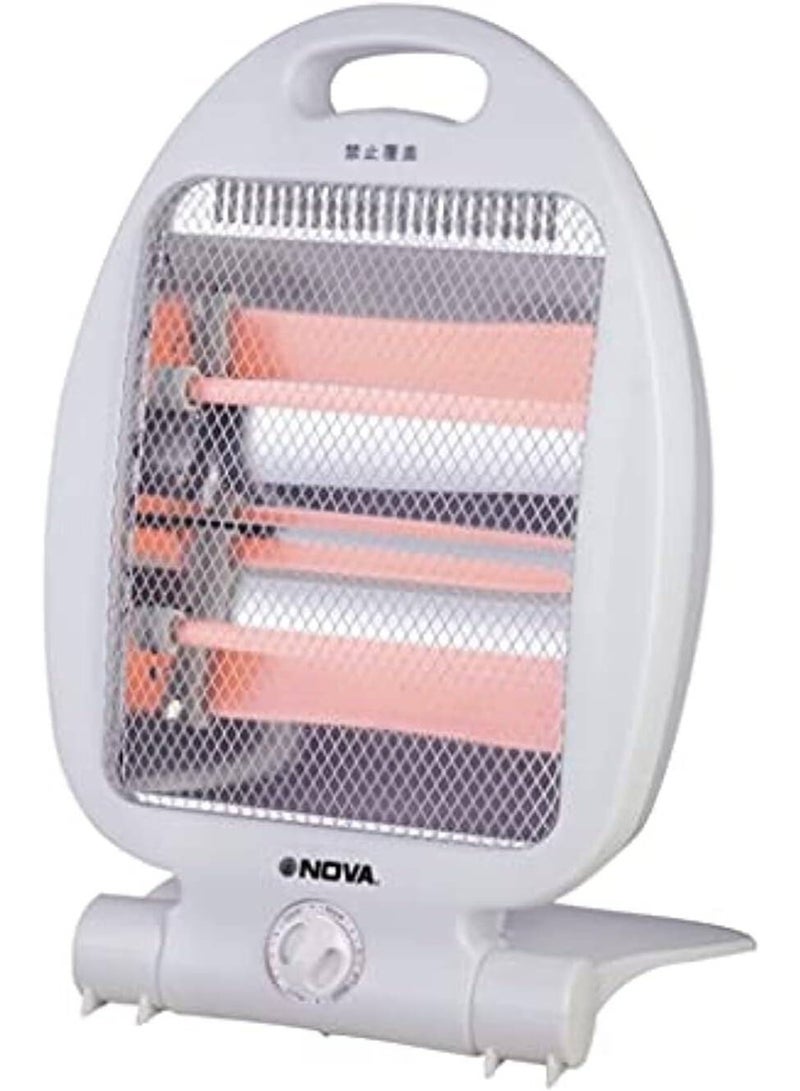 Nova NH-1250H Quartz Heater 800W Compact Electric Room Heater with Adjustable Heat Settings, Safety Tip-Over Switch, Fast Heating & Portable Carry Handle - Image 3