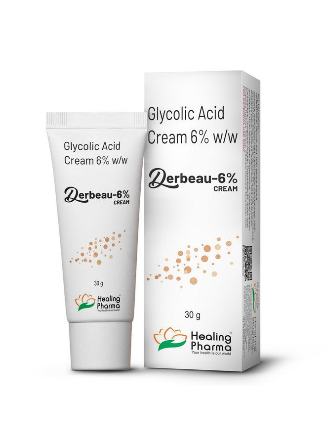 Healing Pharma - Derbeau 6% Glycolic Acid Cream for Skin Exfoliating & Brightening Face Cream | Removes Dead Skin, Dark Spots & Pigmentation - 30g - Image 1
