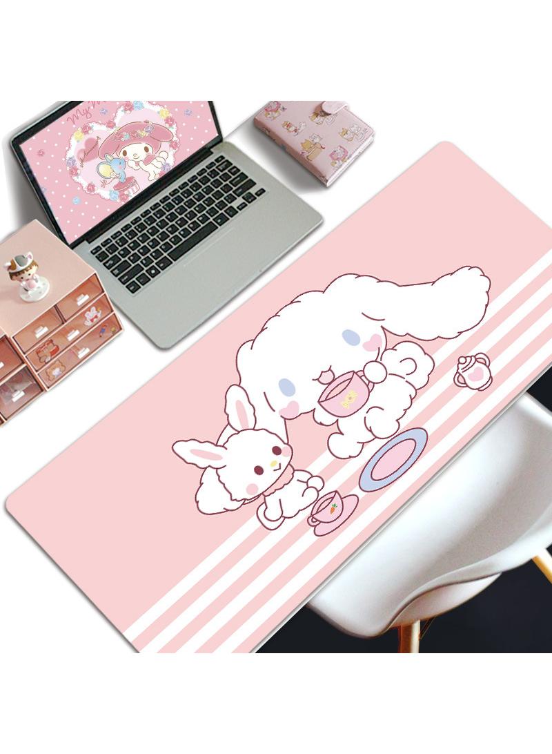 Bluejw Cinnamoroll Gaming Mouse Pad Extended Large Mat Desk Pad Stitched Edges Mousepad Long Mouse Pad And Non-Slip Rubber Base Mice Pad 800x300x5mm - Image 1